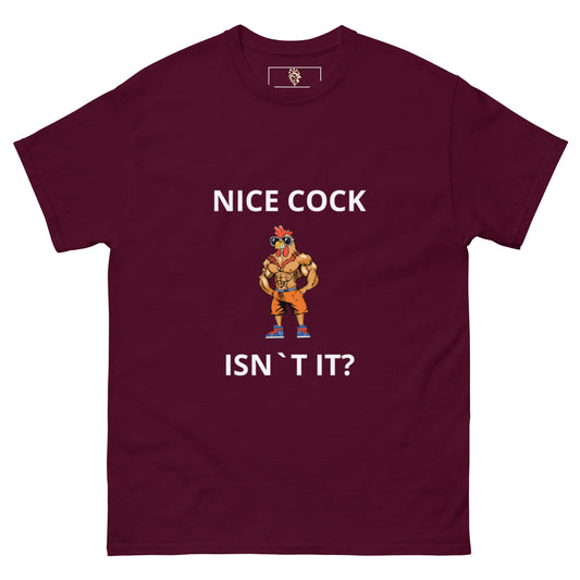 Funny T-shirt Nice Cock isn´t it, hand drawn